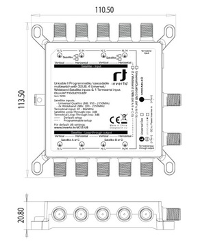 Inverto Unicable SAT + DVB-T2 Широкополосный мультисвитч