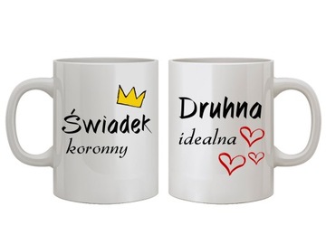 KOMPLET KUBKÓW PODZIĘKOWANIA DLA ŚWIADKÓW 2SZT.