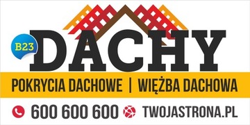Baner reklamowy - Dachy Dekarz Cieśla 2,5x1,25m