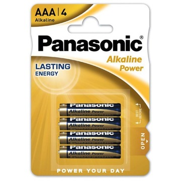 4x BATERIA alkaliczna PANASONIC AAA 1.5V LR03 R3