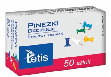 PINEZKI TABLICOWE BECZUŁKI PINEZKA 50 SZT TETIS