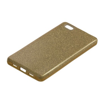 ETUI Guma SHINING do Huawei P8 LITE ALE-L21 ZŁOTY Case Pokrowiec
