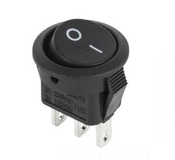 Przełącznik kołyskowy mini okrągły 3 PIN 3A/250V