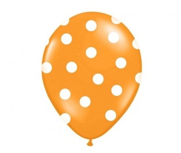 Balony w Kropki Grochy Roczek Urodziny POMARAŃCZ