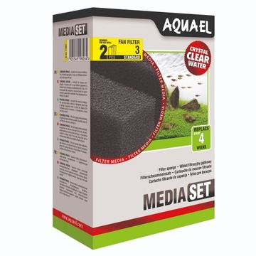 AQUAEL WKŁAD GĄBKOWY FAN 3 PLUS STANDARD 2szt