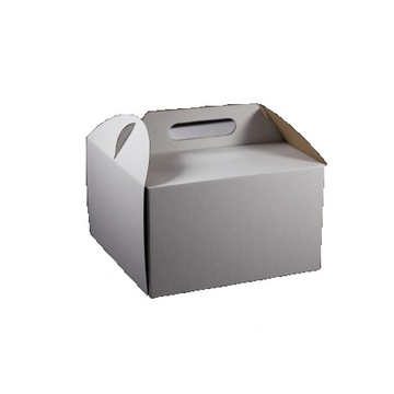 PUDEŁKO NA TORT CIASTO 240x240x150 grube z rączką