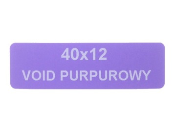 PLOMBY SERWISOWE STICKERY 40x12 PURPUROWY 500 SZT