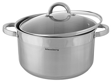 Garnek z pokrywką 9.5 L stalowy GAZ INDUKCJA 7128