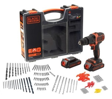 УДАРНАЯ ОТВЕРТКА BLACK+DECKER 18V ​​2x1,5Ah LI-ION + АКСЕССУАРЫ + ОРГАНАЙЗЕР