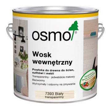 Osmo 7393 wosk wewnętrzny Biały Transparent 0,125L