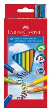Kredki FABER CASTELL Jumbo trójkątne 20 kolorów