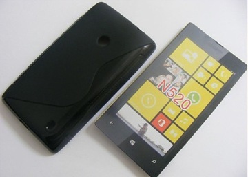 РЕЗИНОВЫЙ S-CASE для Nokia 520 Lumia черный