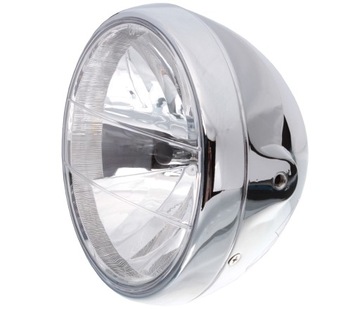 Lampa Reflektor Przedni Przód Chrom 7 CALI H4 12V 60/55W Street Cruiser