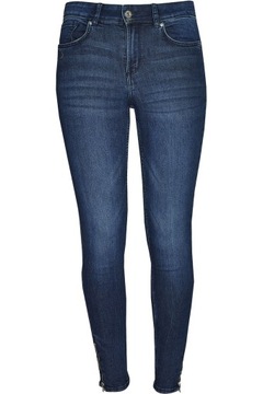 H&M Damskie Bawełniane Jeansowe Spodnie Jeansy Jeans Rurki Zamki XXS 32