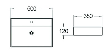 MEXEN BLANCA НАСТОЛЬНАЯ РАКОВИНА 50x35 см, СТАНДАРТ