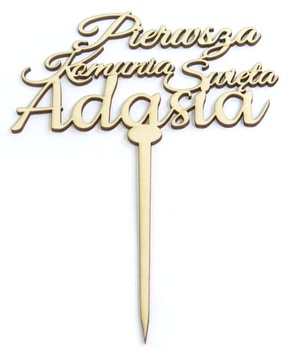 CAKE TOPPER PIERWSZA KOMUNIA ŚWIĘTA + IMIĘ ZO34