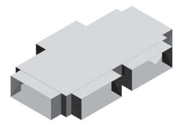 Skrzynka rozdzielcza prostokątna 200x90/4x200x90