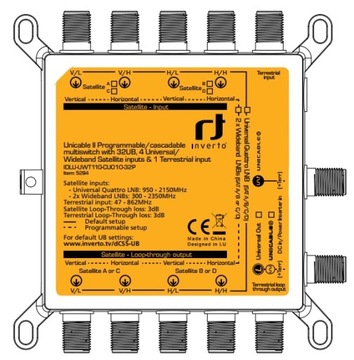 Inverto Unicable SAT + DVB-T2 Широкополосный мультисвитч