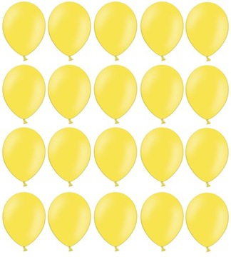 Balony Żółte 25cm Pastelowe 20szt na ślub urodziny