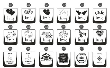 KARAFKA SZKLANKI PREZENT NA 18 30 40 50 URODZINY