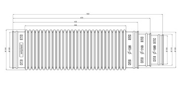 СОЕДИНИТЕЛЬНАЯ ТРУБА Ø125 для вентиляционного дымохода