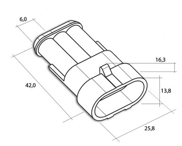 Розетка Superseal 1,5 (3-контактная)