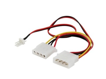 Adapter rozdzielacz kabel Molex - 3 Pin wentylator