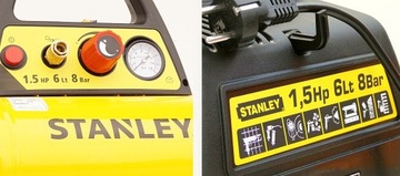 STANLEY COMPRESSOR COMPRESSOR 6L 8 BAR + НАБОР из 6 предметов.