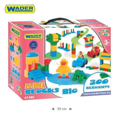 Klocki Wader Mini Blocks duży zestaw 300 el.