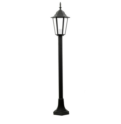 Lampa ogrodowa słupek stojąca zewnętrzna e27 latarnia LIGURIA czarna wysoka