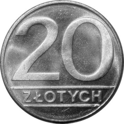 Moneta 20 zł złotych 1990 r mennicza stan 1
