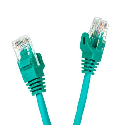 Kabel sieciowy PatchCord Cat 5e RJ45 0,5m zielony