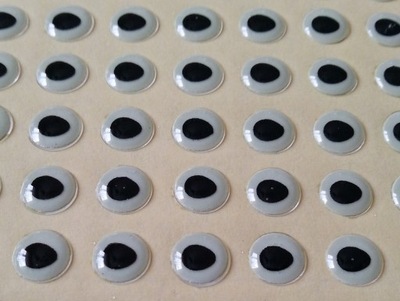 OCZY 3D ŁEZKI GLOW IN DARK (ŚWIECĄCE) 4 mm 50-szt