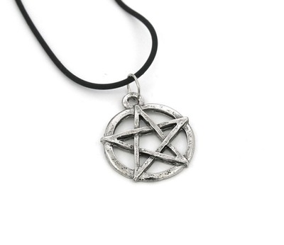 NASZYJNIK PENTAGRAM TALIZMAN SREBRNY