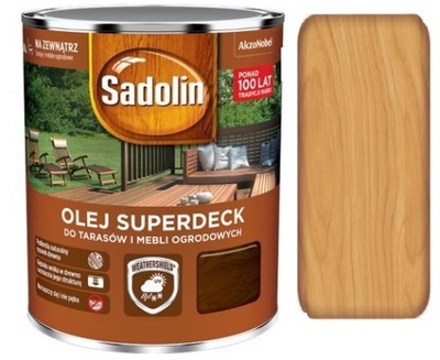 SADOLIN Superdeck 2,5l Olej do drewna tarasów DĄB