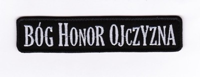 VAR Naszywka BÓG HONOR OJCZYZNA cz-sz-cz rzep