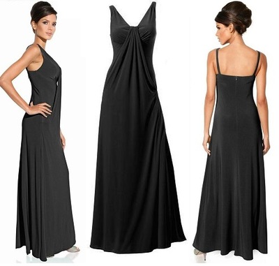 ashley brooke heine czarna MAXI SUKIENKA HIT 34 XS