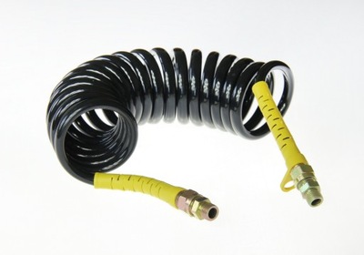 Przewód wąż spiralny pneumatyczny M22 czarny 4,5m
