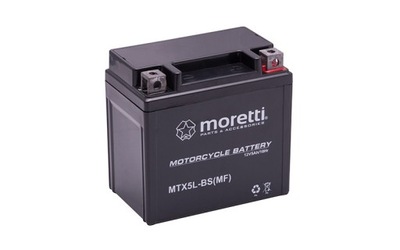 Akumulator żelowy 5Ah MTX5L-BS GEL MORETTI skuter