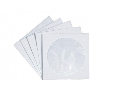 Koperty papierowe na płyty CD DVD Blu Ray z oknem okienkiem 1000 szt