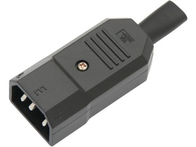 Wtyk komputerowy AC 3 pin IEC320 C14 do UPS