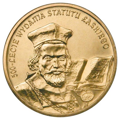 Moneta 2 zł Statut Łaskiego