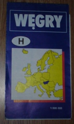 WĘGRY MAPA SAMOCHODOWA LATA 90-TE.