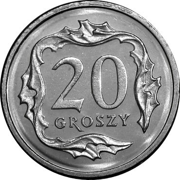 20 gr groszy 2008 mennicza z worka lub rolki