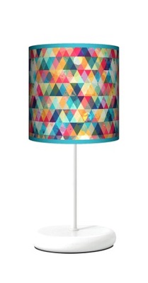 Mała Lampa stołowa lampka nocna Kolorowa trójkąty