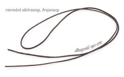 RZEMIEŃ SKÓRZANY BRĄZOWY- 90 CM