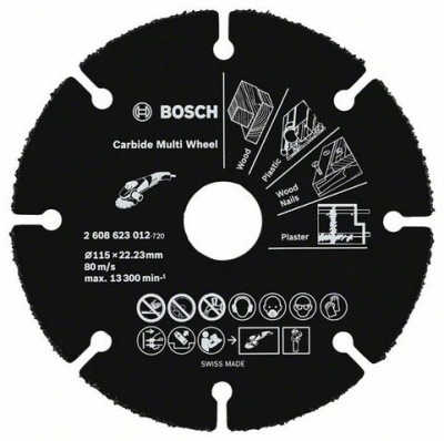 BOSCH Brzdy widiowa GWS PWS 115 DREVA, PVC