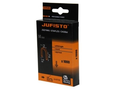 Zszywki tapicerskie typu U 10mm 1000 sztuk JUFISTO