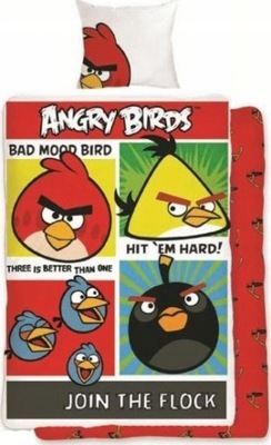 Pościel 160x200 Angry Birds Dzikie Ptaki