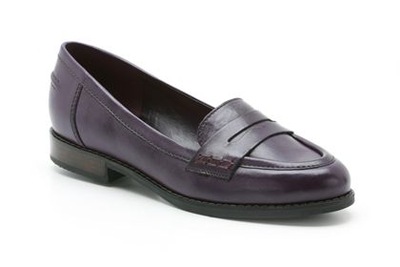 CLARKS CREPE PENNY LOAFERS PURPLE 38/ 39/5,5